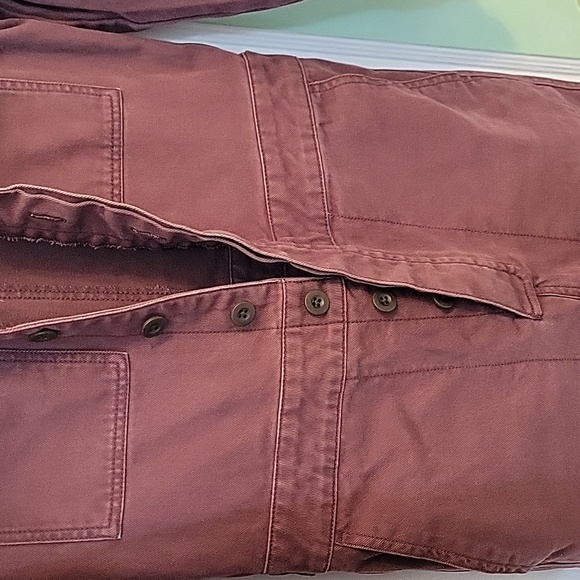 Madewell coverall jumpsuit size XS plum color 100%cotton 6 pockets - Picture 5 of 14
